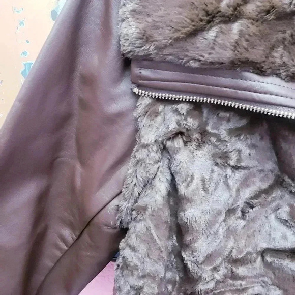 Dennis by Dennis Basco Sterling Brown Faux Fur Jacket - Picture 5 of 7